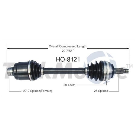 Surtrack Axle Cv Axle Shaft, Ho-8121 HO-8121